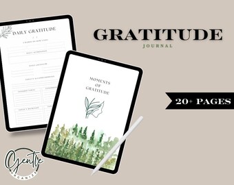 Journal numérique de gratitude - Réflexion quotidienne, pleine conscience, affirmations et soins personnels