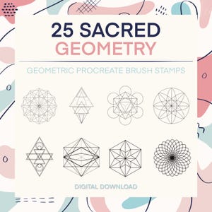 Heilige Geometrie Procreate Stempel, Geometry Procreate Pinsel, Tattoo Vorlage, Sofortiger Download, Heilige Geometrie