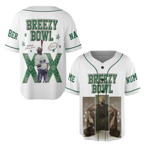 Personalized Chris Brown Tour Baseball Jersey: Breezy Bowl Concert Merch