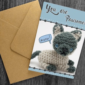 U bent pawsome wenskaart vriendschap kaart, BFF kaart, kaart van de liefde