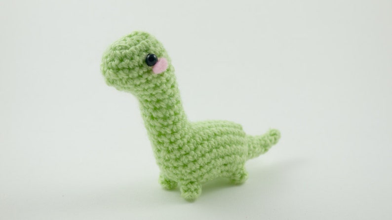 Diplodocus dinosaur amigurumi tiny plush toy dino Brontosaurus Apatosaurus image 1