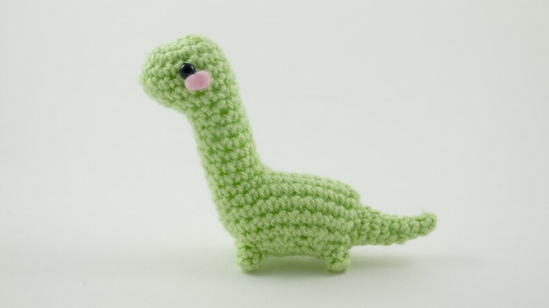 Diplodocus dinosaur amigurumi tiny plush toy dino Brontosaurus Apatosaurus image 2