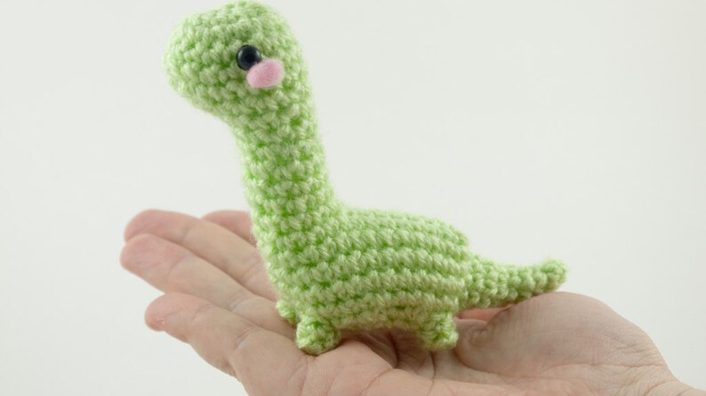 Diplodocus dinosaur amigurumi tiny plush toy dino Brontosaurus Apatosaurus image 5