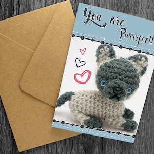 U bent purrrfect wenskaart vriendschap kaart, BFF kaart, kaart van de liefde