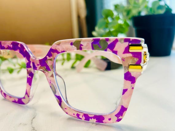 Dream House Frames-Oversized Purple Speckled Gold… - image 3