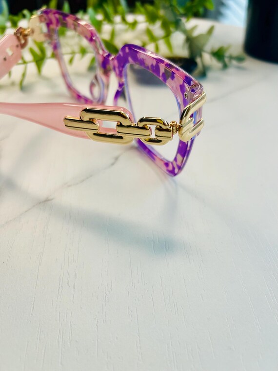 Dream House Frames-Oversized Purple Speckled Gold… - image 2