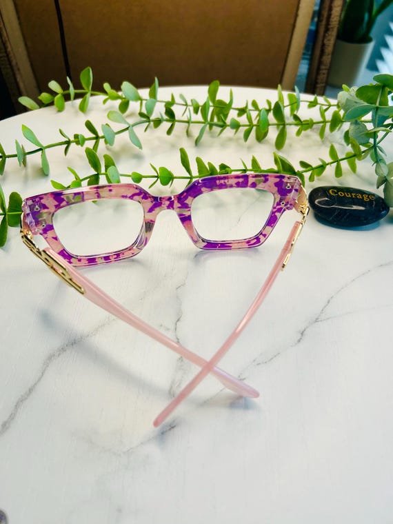 Dream House Frames-Oversized Purple Speckled Gold… - image 4
