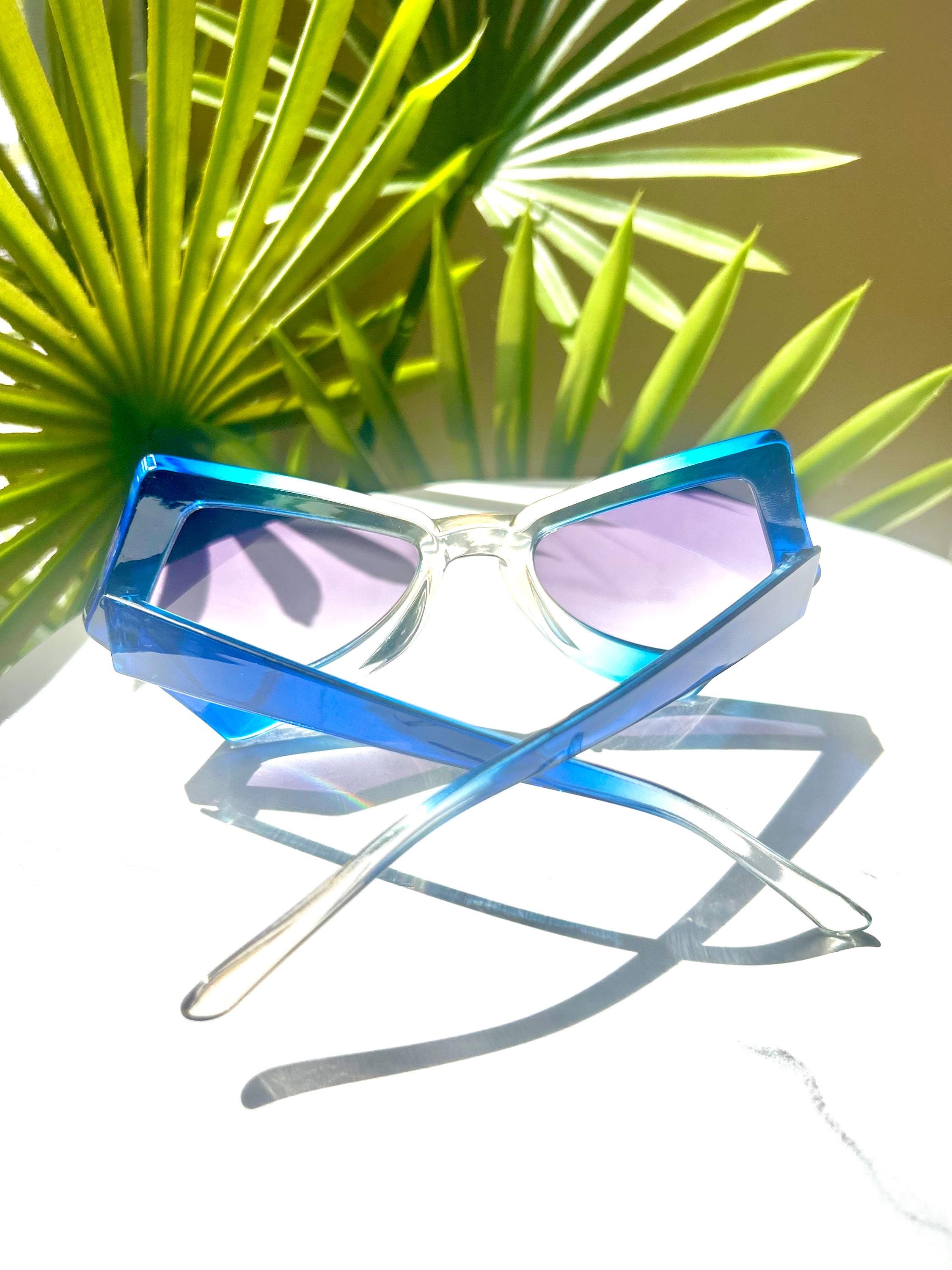 Oversized Geometric Sunglasses: Bold Angular Frames, Retro Festival ...