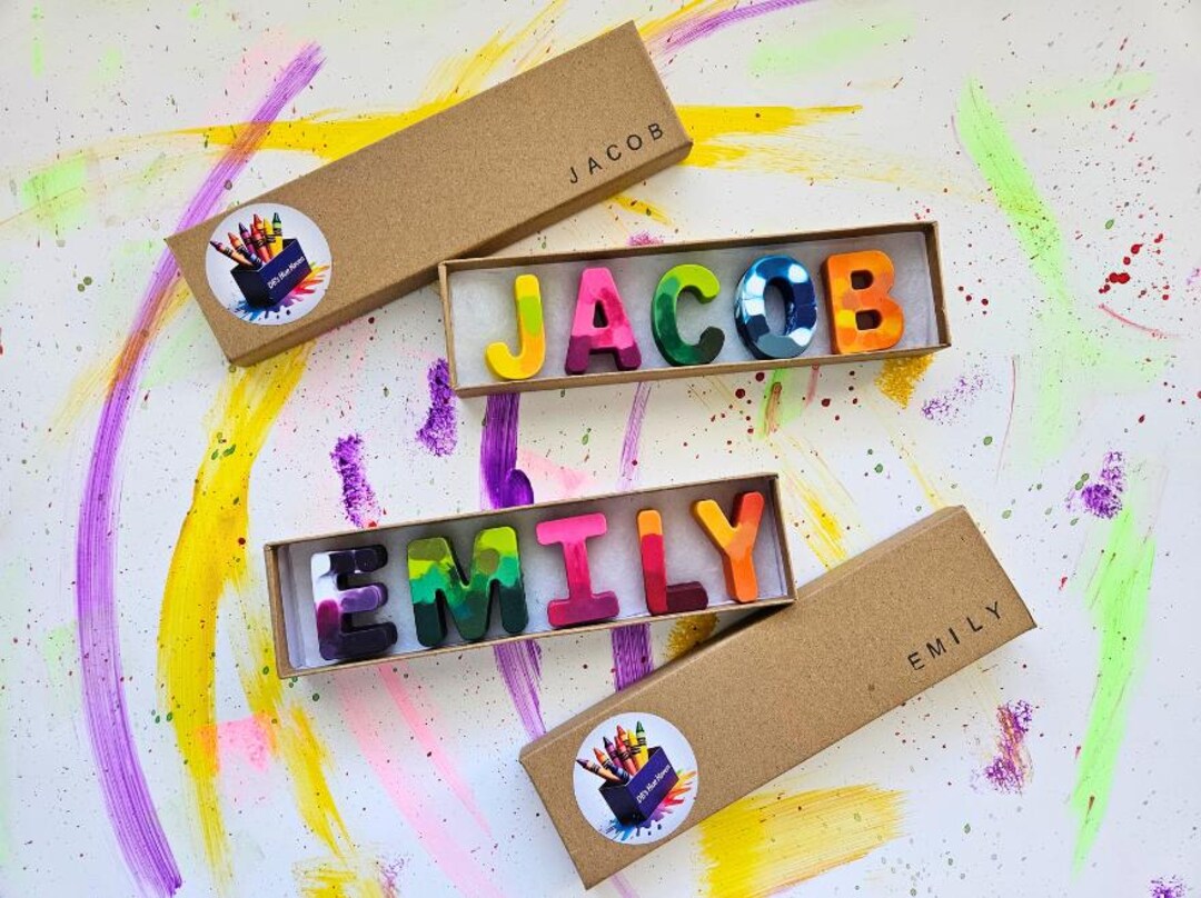 Personalized Name Crayons: Custom Alphabet Gift Set - Etsy