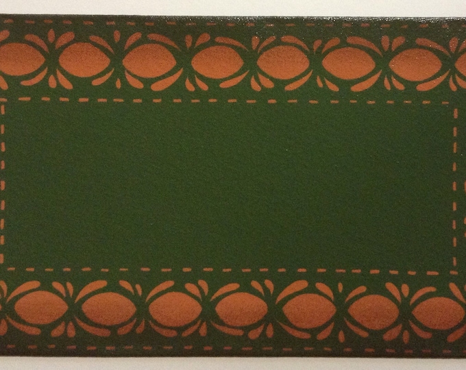 Ready Made! - X-Small Dog/Cat Canvas Pet Placemat - Food Dish Mat - Floorcloth - 9" x 16 1/2" - or Table Top