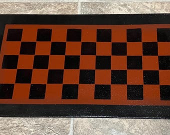 Ready Made! - X-Small Dog/Cat Canvas Pet Placemat - Food Dish Mat - Floorcloth - 9" x 16 1/2" - or Table Top