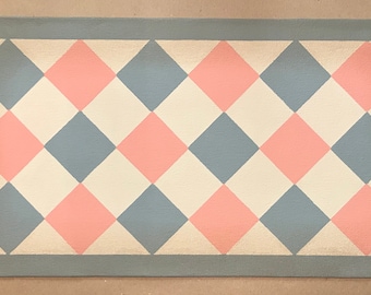 Ready Made! - X-Small Dog/Cat Canvas Pet Placemat - Food Dish Mat - Floorcloth - 9" x 16 1/2" - Pink, Gray, Beige