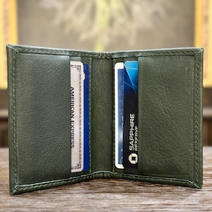 Cartera delgada para hombre, Día del Padre, Cartera para padrinos de boda, Cartera plegable, Cartera minimalista