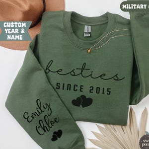 Personalized Besties Shirt Custom Best Friend Shirts, Matching Best Friends Tshirt, Sisters Shirt, Bestie Best Friends Sweatshirt, BFF Shirt