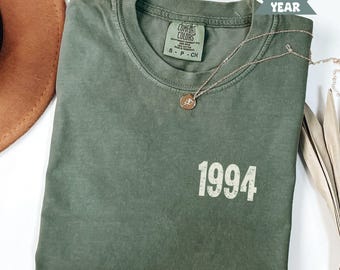 30th Birthday Shirt Comfort Colors®, Custom Birth Year Shirt, In My Thirties Era, Since 1995 Shirt, 30th Birthday Gift For Her, Custom Shirt