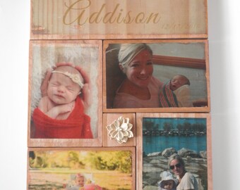 New mom present, photo on wood, wooden photo keepsake, new mom gift, mom wall art, picture gift for mom, custom photo on wood, gift for mom