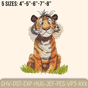 Cute Tiger Embroidery Design, Tiger Mini Machine Embroidery File, Safari Animal Design, Wild Cat Embroidery Little Tiger Design for Boy Girl