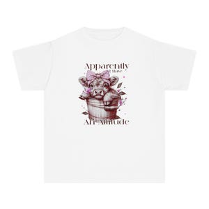 Attitude Bear Youth Tee, Fun Graphic T-Shirt, Cute Animal Shirt, Gift for Kids, Birthday Tee, Playful Apparel, Comfort Colors