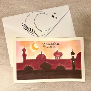 Cartão Ramadan Mubarak, Cartão Ramadan Kareem, Eid Mubarak, Cartões de Saudação Islâmicos