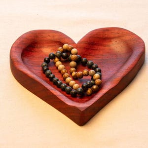 One-of-a-kind, heart shaped catch-all trays