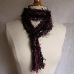The Knotty Scarf in Shades of Mixed Berries & Black