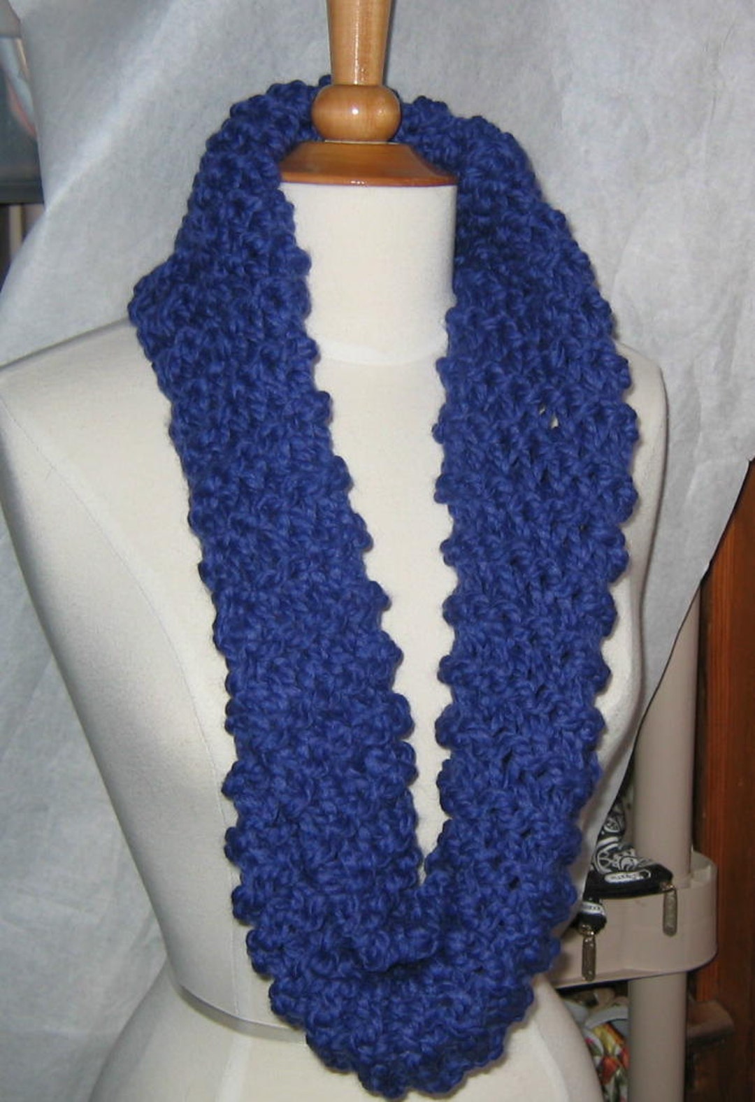 Soft and Plush Cobalt Blue Cowl Scarf Neck Warmer - Etsy