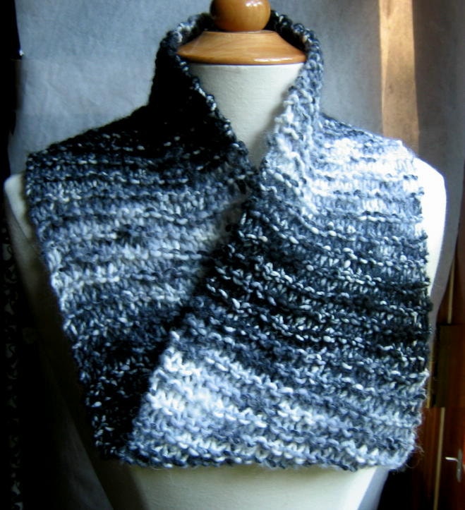 Black and White and Grey All Over Neck Warmer Cowl Etsy