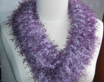Lavender and Plum Cowl Scarf Neck Warmer