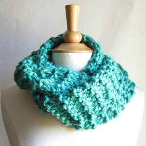 Cozy and Plush Mint Green Jade Cowl Scarf Neck Warmer image 1