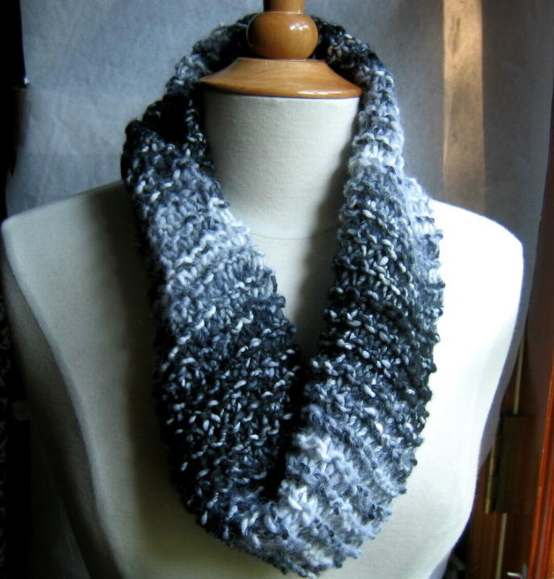 Black and White and Grey All Over Neck Warmer Cowl Etsy
