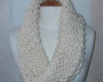 Soft and Plush Cream Cowl Scarf Neck Warmer