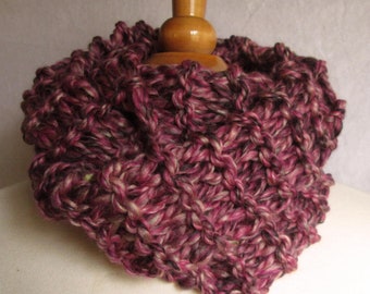 Cozy and Plush Mottled Berries Cowl Scarf Neck Warmer