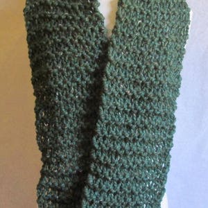 Plush Infinity Scarf Cowl in Juniper Green Blue image 2