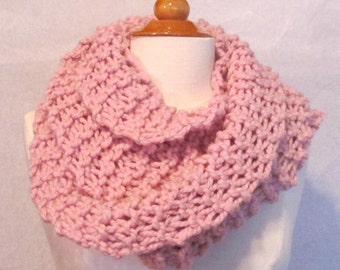 Plush Infinity Scarf Cowl in Bubblegum Pink