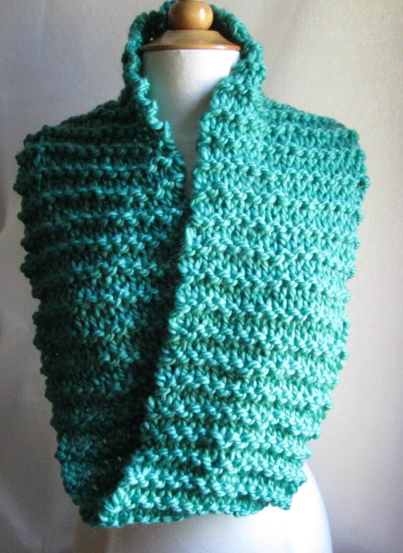 Cozy and Plush Mint Green Jade Cowl Scarf Neck Warmer image 2