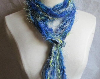 The Knotty Scarf in Ocean Blues & Greens
