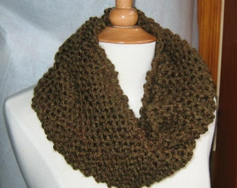 Warm Olive Drab Infinity Cowl Scarf Neck Warmer