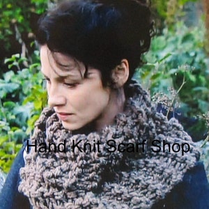 Plush Infinity Scarf Cowl in Warm Cream Off White image 2