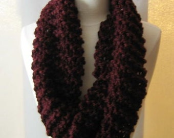 Soft and Plush Deep Burgundy Cowl Scarf Neck Warmer