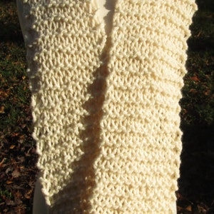 Plush Infinity Scarf Cowl in Warm Cream Off White image 3