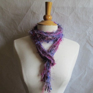 The Knotty Scarf in Shades of Mixed Berries