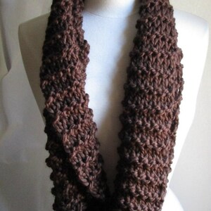 Cozy and Plush Chocolate Brown Cowl Scarf Neck Warmer image 4