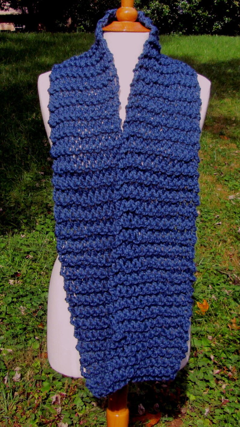 Plush Infinity Scarf Cowl in Denim Blue - Etsy
