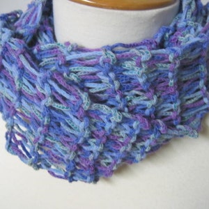 Varigated Blues and Purple Super Long Scarf image 1