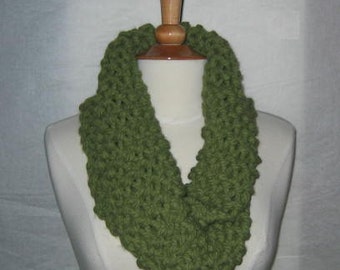 Thick and Plush Sage Green Cowl Scarf Neck Warmer