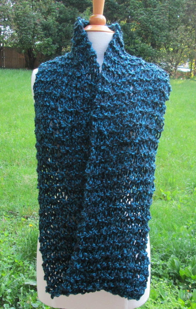 Plush Infinity Scarf Cowl in Blue and Black - Etsy