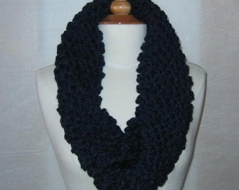 Soft and Plush Navy Blue Cowl Scarf Neck Warmer