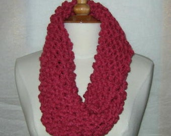 Soft and Plush Raspberry Cowl Scarf Neck Warmer