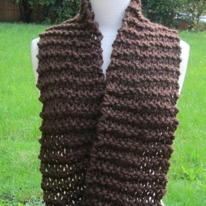 Plush Infinity Scarf Cowl in Espresso Brown image 3