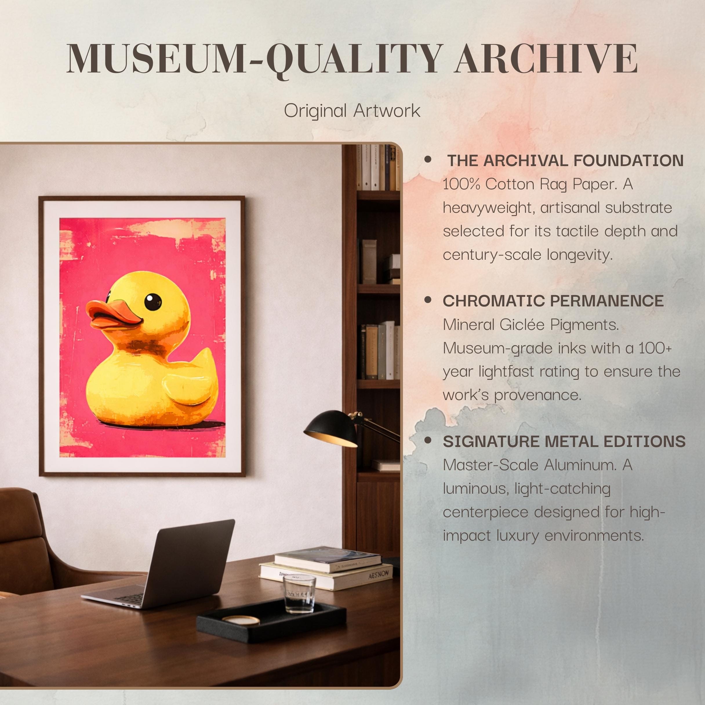 Rubber Duck Pop Art Print | Pink Bathroom Wall Decor | Funky Retro ...